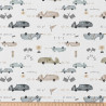 Printed Cotton GOGOGO White / Blue
